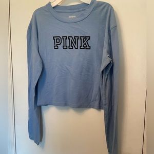 Pink VS Long Sleeve Crop Top